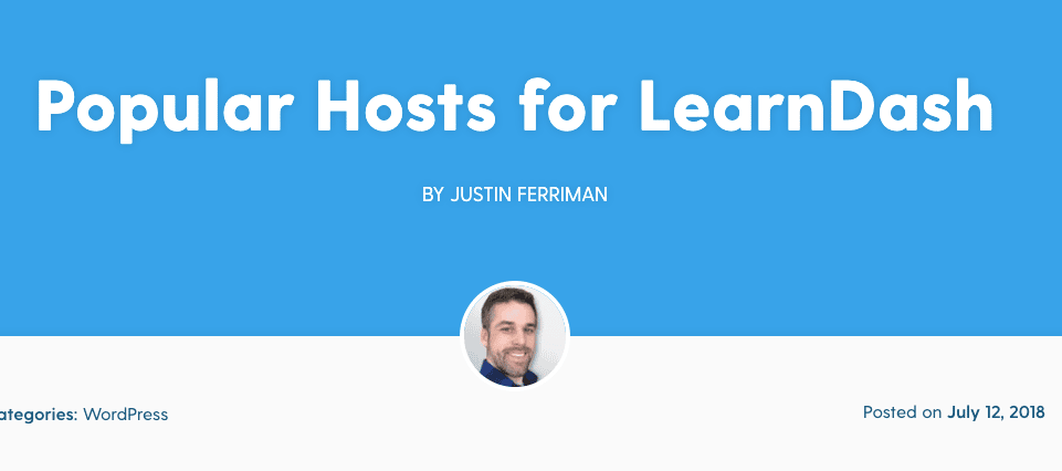 LearnDash tutorials hosting options