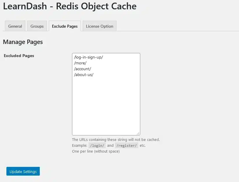 Learndash-Redis-Object-Cache-Exclude-Pages.png.webp