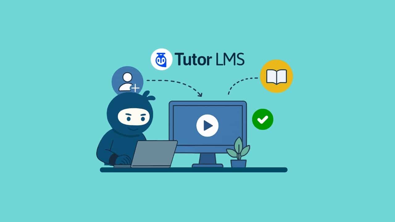 Image showing a ninja creating a seamless learning journey in TutorLMS