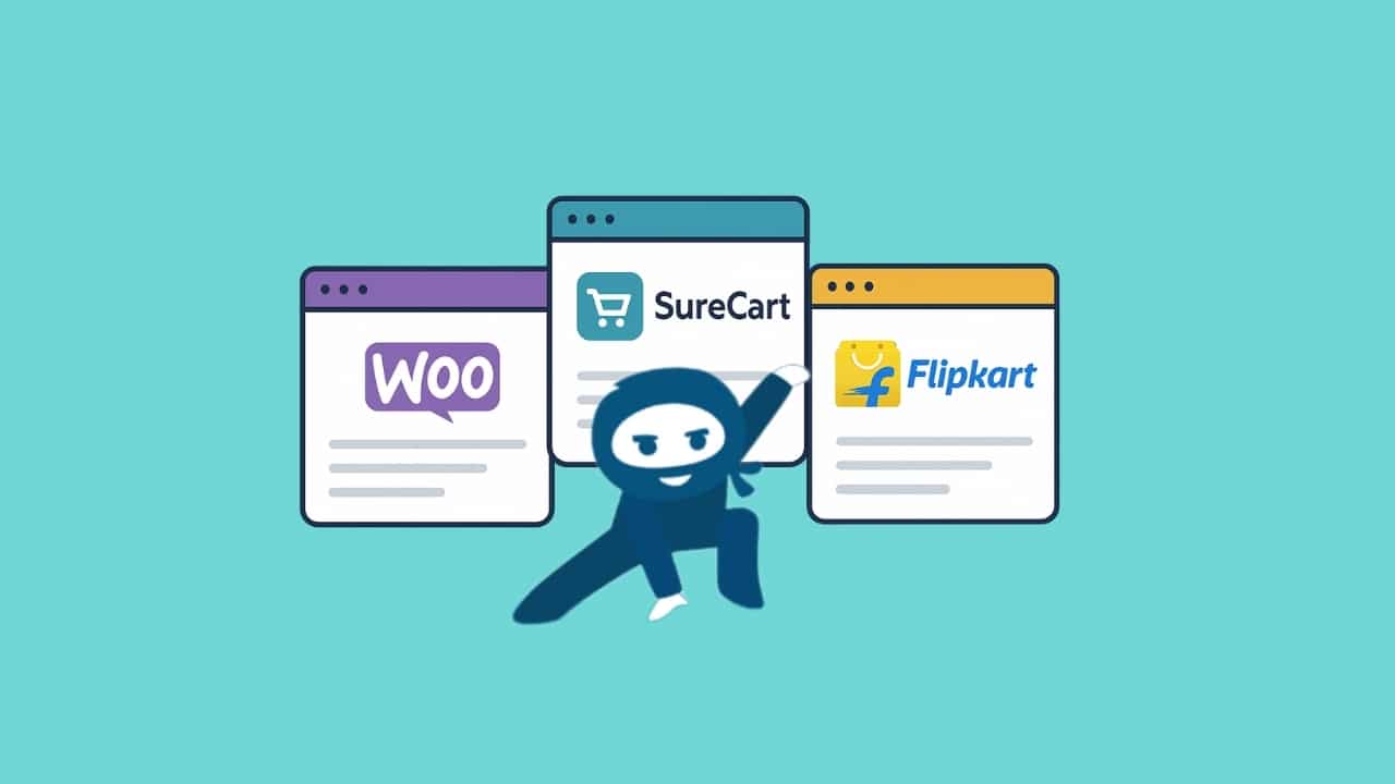 Image Comparing WooCommerce, Surecart, And Flipkart Head-To-Head