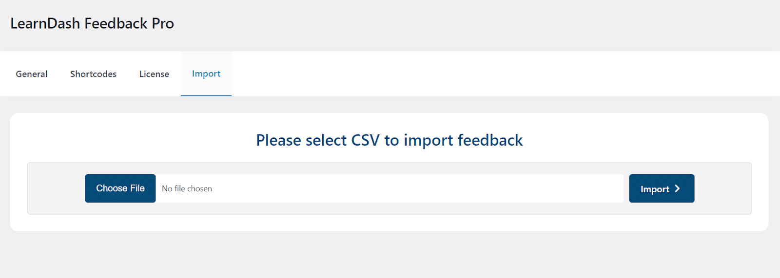 LearnDash feedback import in CSV